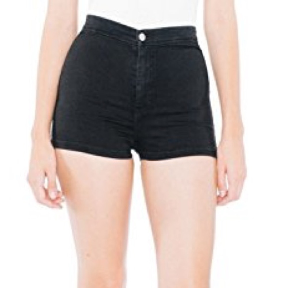 NWT American Apparel Black Denim Easy Jean Short
